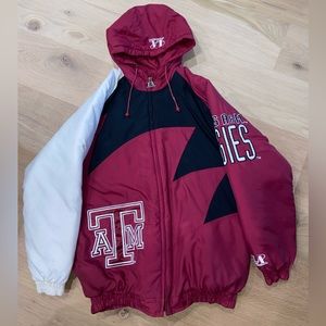 Vintage Texas A&M Puffer Logo Athletic Jacket (Size - L)
